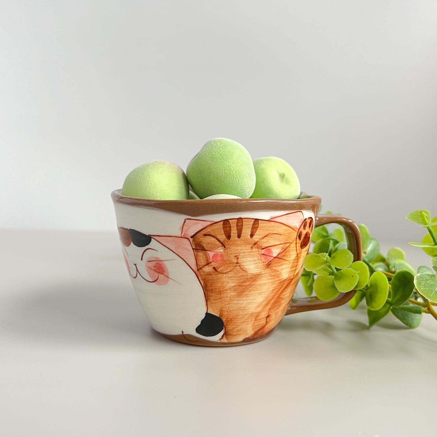 Hasami Ware Hand Painted Mug 300ml - Good Friend Cat