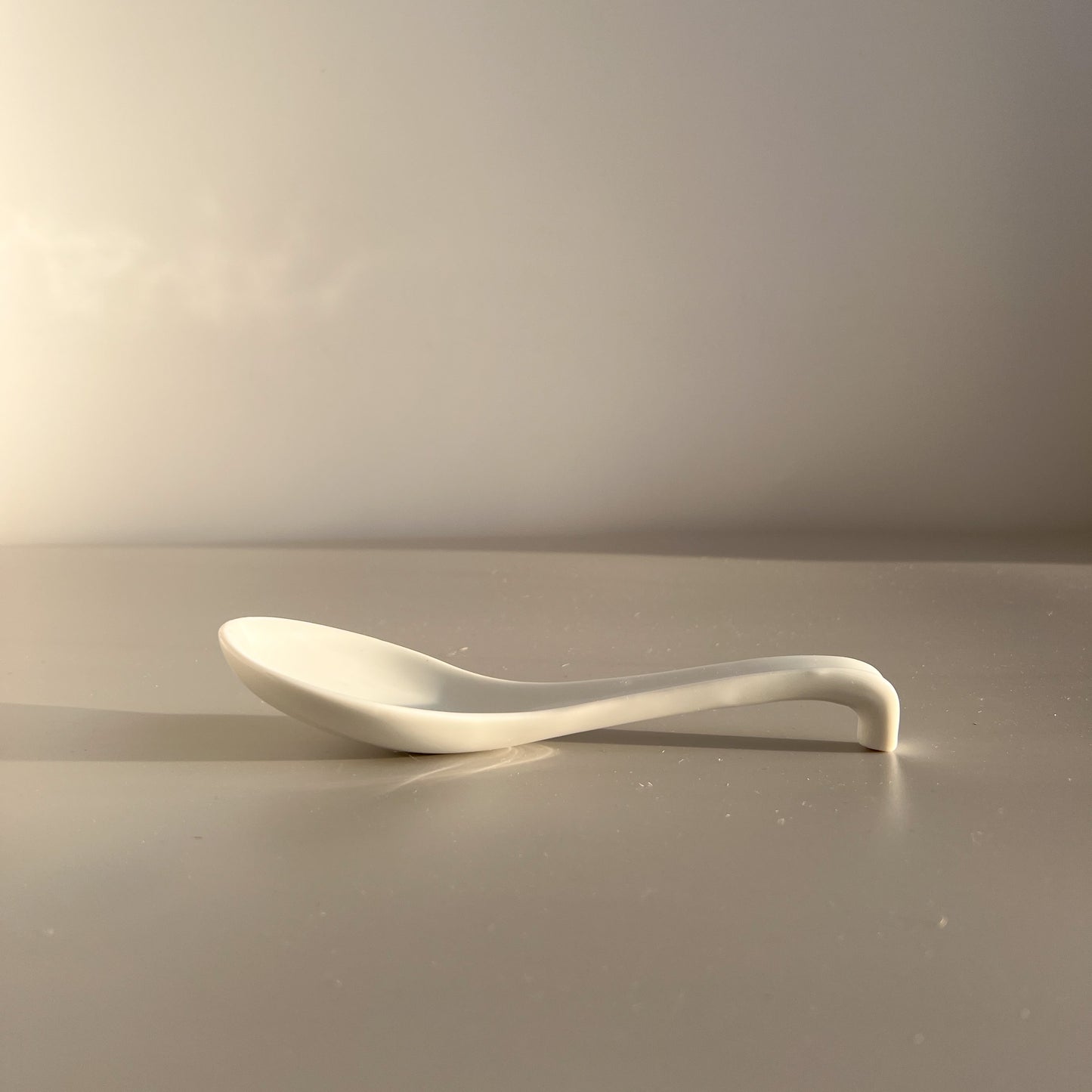 Ramen Noodle Large Spoon 17cm - White