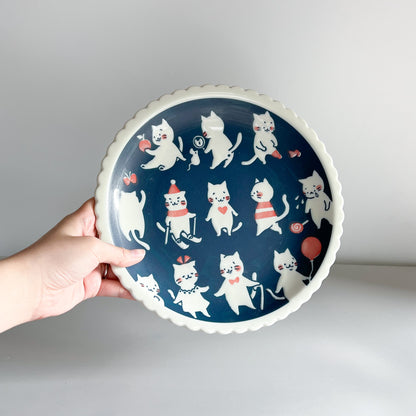 Night Cat Dinner Plate 24.5cm - Christmas