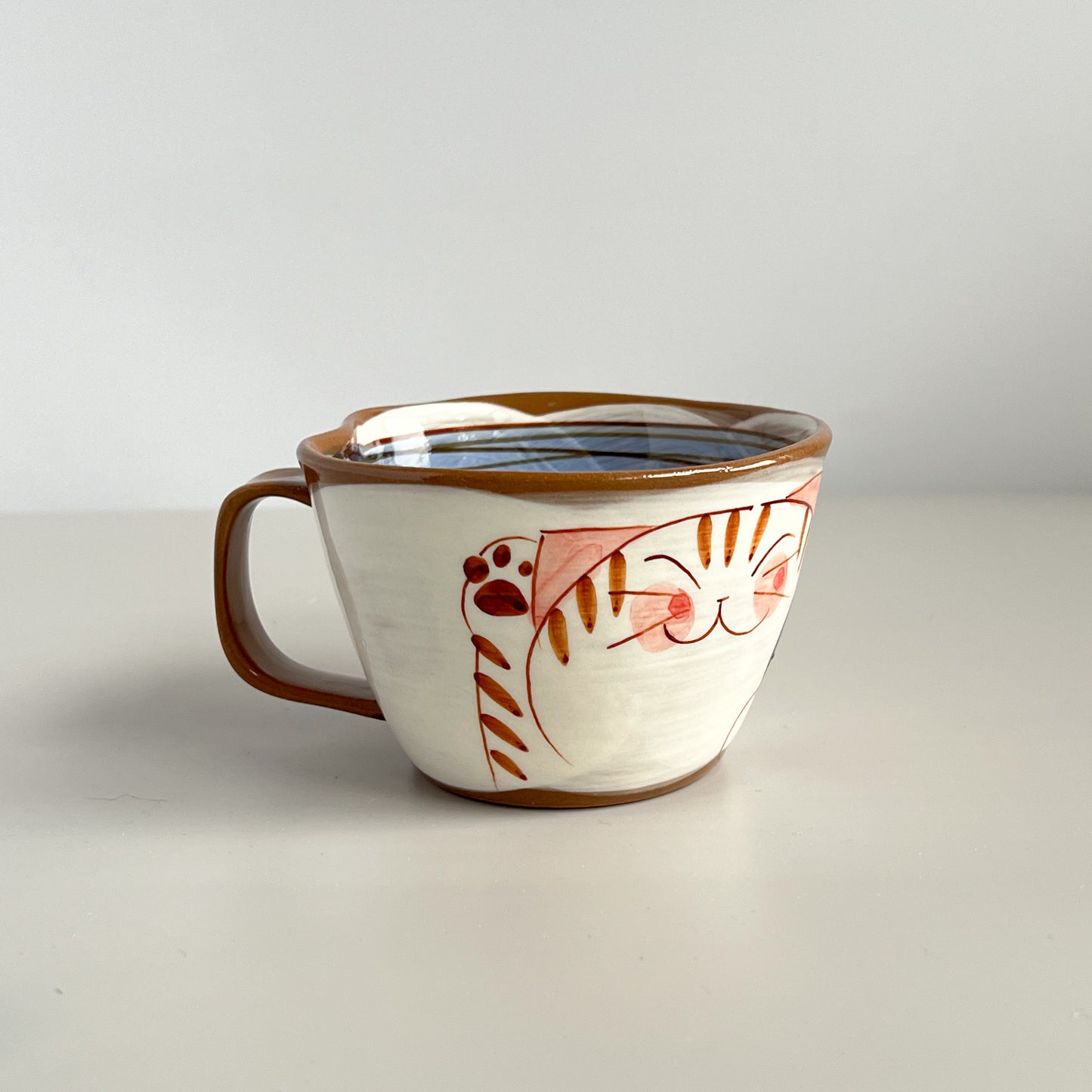 Hasami Ware Hand Painted Mug 300ml - Good Friend Cat