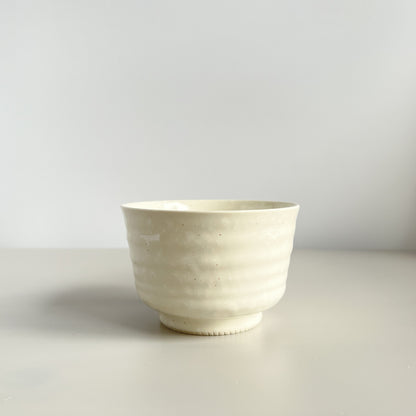 Kiln Woven Chazuke Tea Matcha Bowl 12cm - Red / White