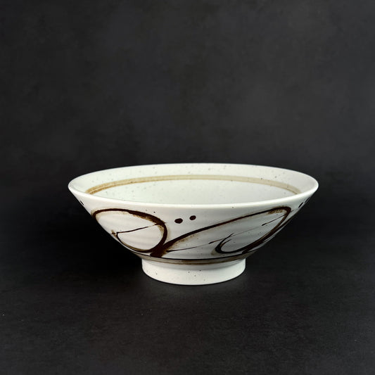 Ramen Noodle Large Bowl 19cm - Brown Arabesque