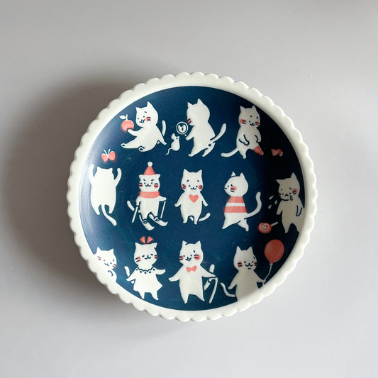 Night Cat Dinner Plate 24.5cm - Christmas