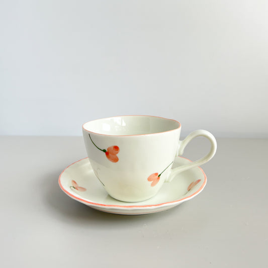 Coffee Cup and Saucer 200ml - Sweet Pea