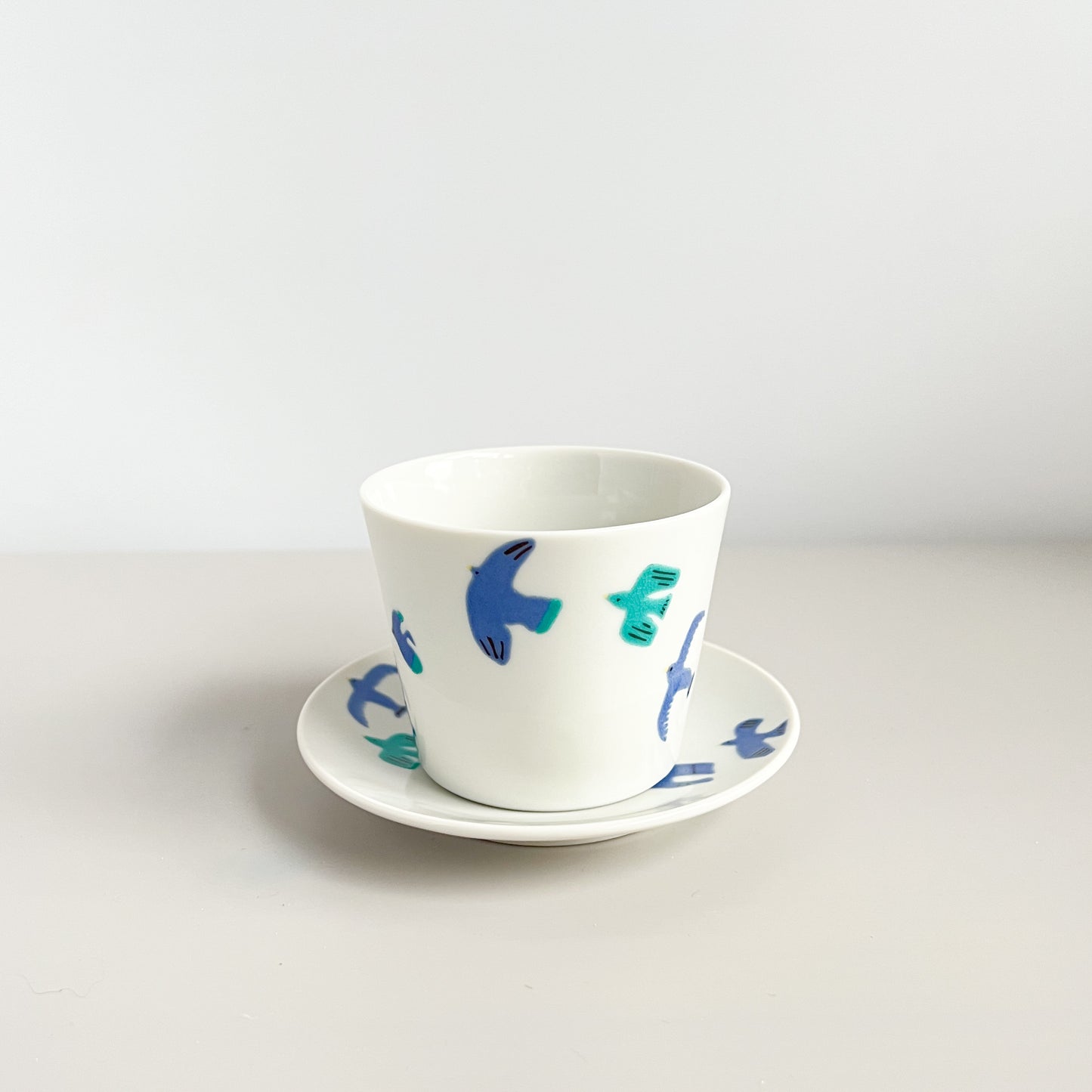 HAREKUTANI Tea Cup & Saucer - Blue Bird