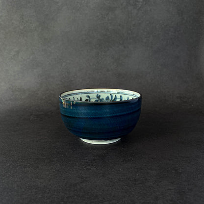 Blue White Arabesque Rice Noodle Donburi Bowl - 13cm / 15cm