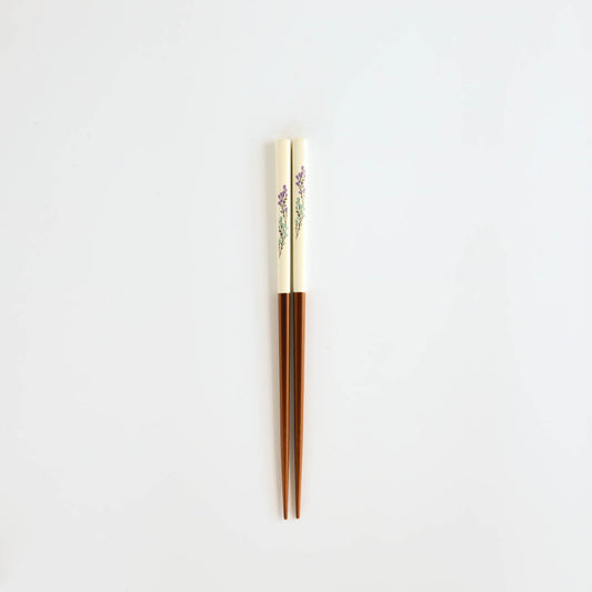 Botanical Flower Chopsticks 22.5cm - Purple Lavender