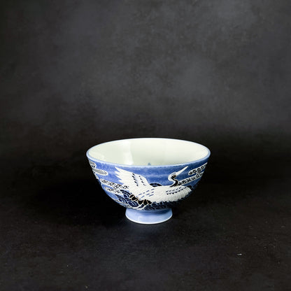 Small Teacup Rice Bowl 12cm - Crane