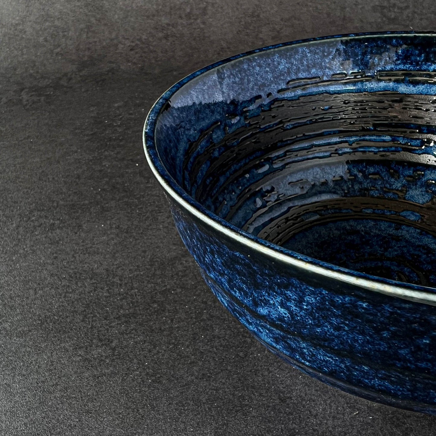 Brushed Noodle Donburi Bowl 17cm - Midnight / Earth