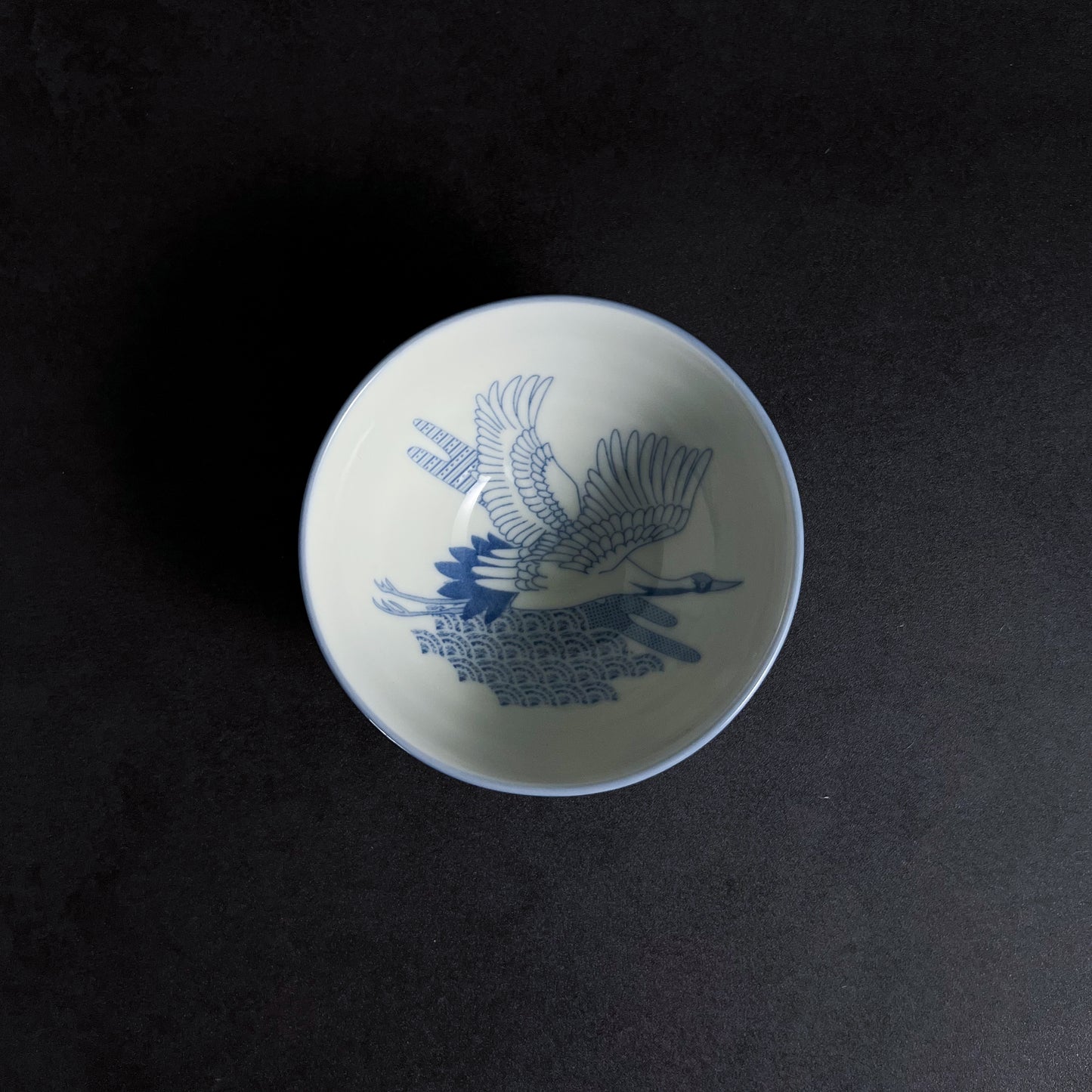 Small Teacup Rice Bowl 12cm - Crane