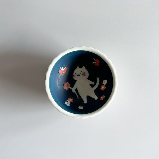 Night Cat Small Bowl 9.5cm - Little Red Flower