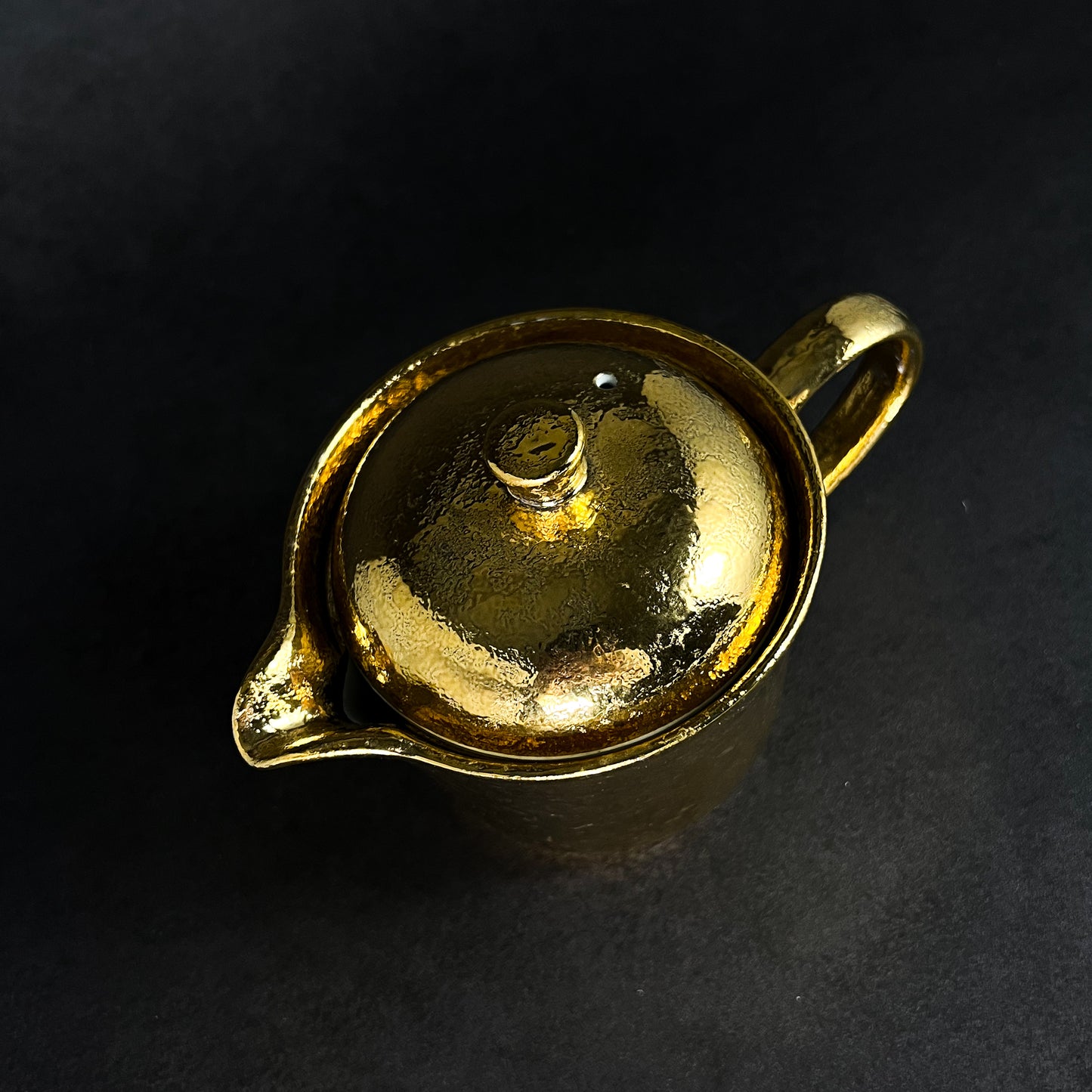 Hasami Ware Handmade Teapot and Teacups Set - Gold Glazed