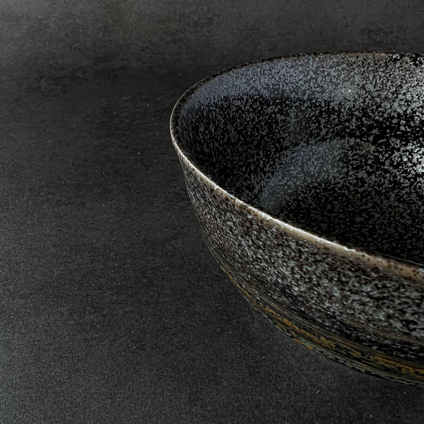 Brushed Noodle Donburi Bowl 17cm - Midnight / Earth