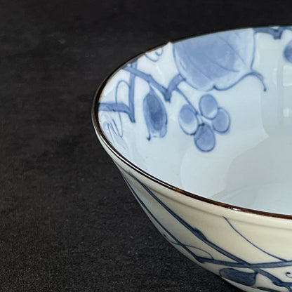 Indigo Dyed Flat Bowl - 16cm