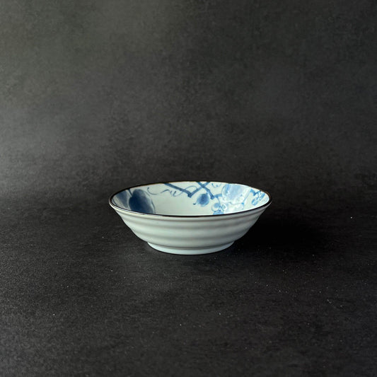 Indigo Dyed Flat Bowl - 13cm