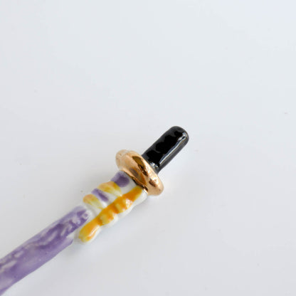 Chopstick Rest - Purple Katana Sword