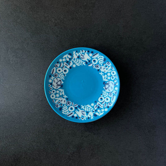 KUKKA Small Plate 15cm - Aqua / Mint / Brown / Yellow