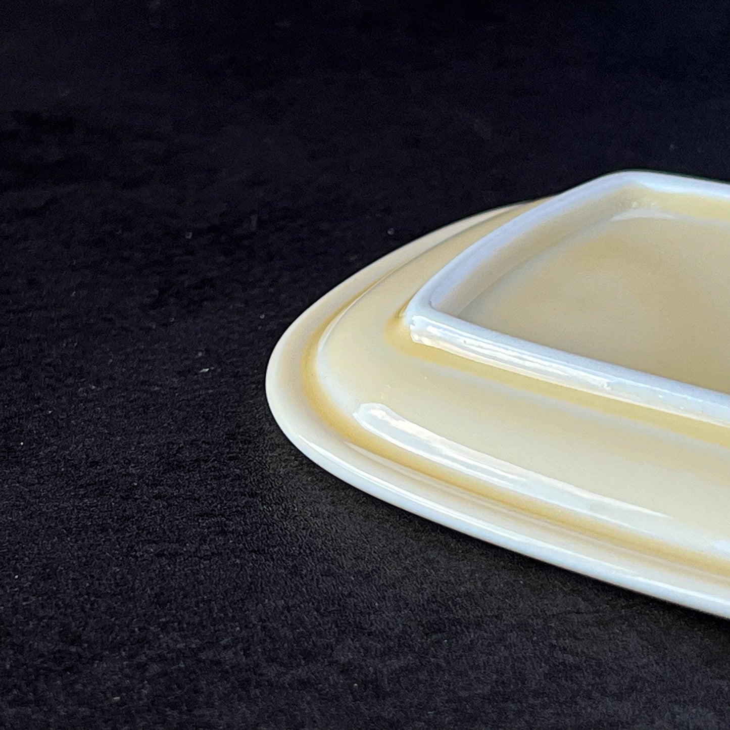 Miyama Crust Sauce Soap Dish Rectangle 11.5cm - Yellow / Blue