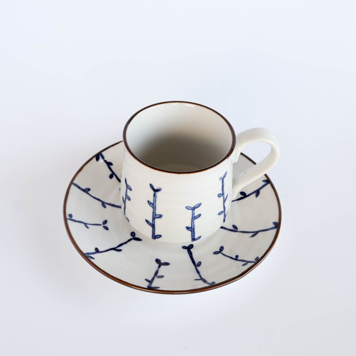 Mini Coffee Cup and Saucer 150ml - Budding Blue