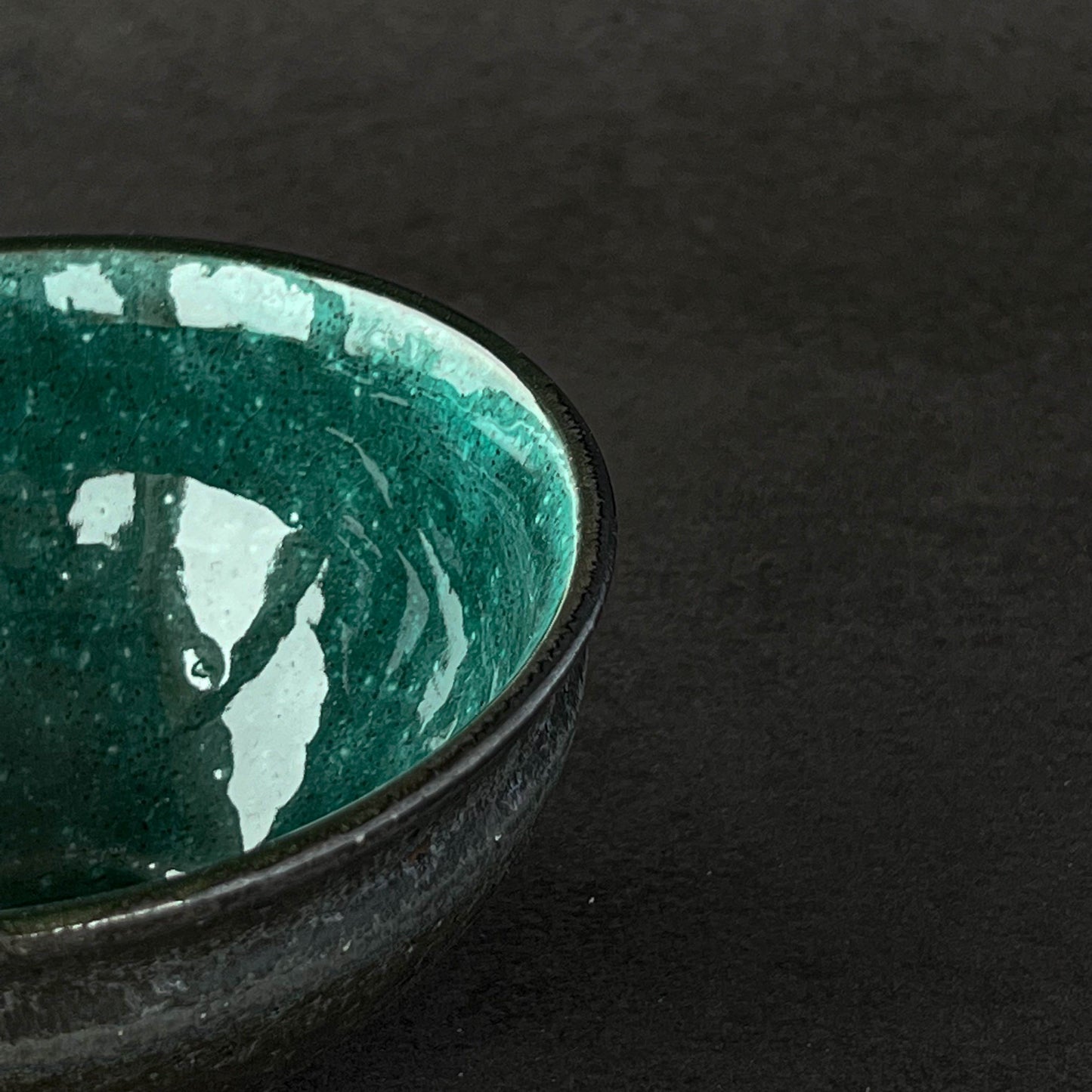 Yamaki Ikai Takagi Matcha Tea Bowl - Turquoise