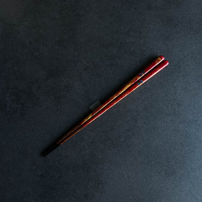 WAKASA Wabi Sabi Oborozuki Lacquerware Chopsticks 21cm - Red