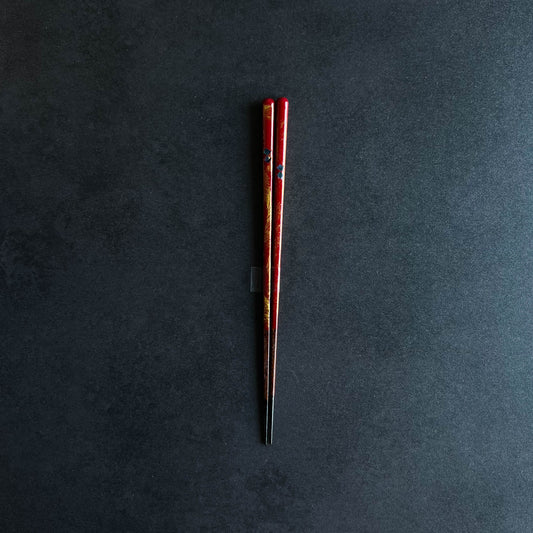 WAKASA Wabi Sabi Oborozuki Lacquerware Chopsticks 21cm - Red